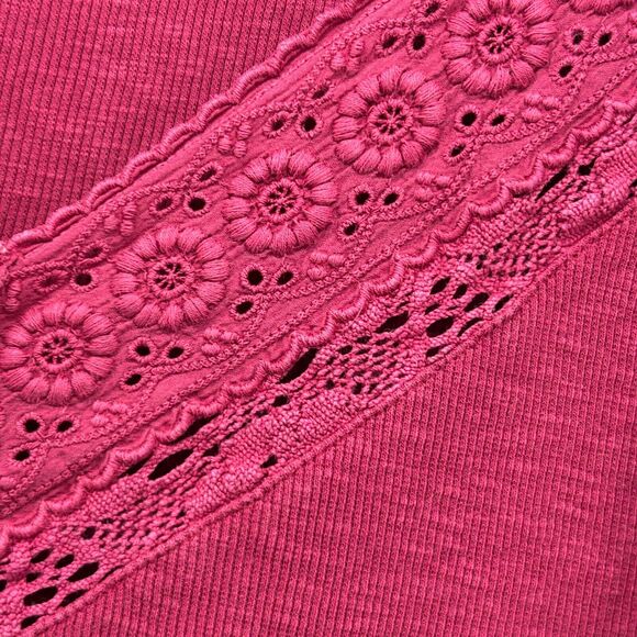 Y2K Henley Top‎ L ASO Alt Bella Swan Elena Gilbert Lucky Brand Maroon - Picture 3 of 13